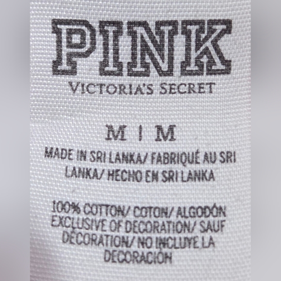 PINK Victoria's Secret Oversized Vintage Logo Long Sleeved Pocket Tee - Picture 5 of 5